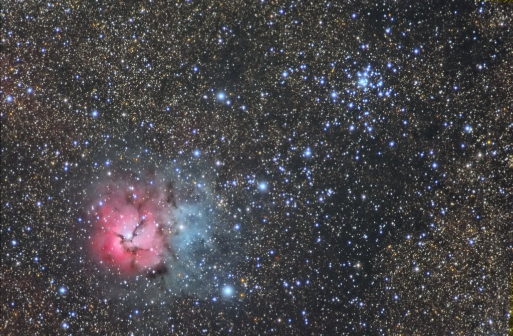 M20 (Trifid-Nebel) und M21 (Sag)