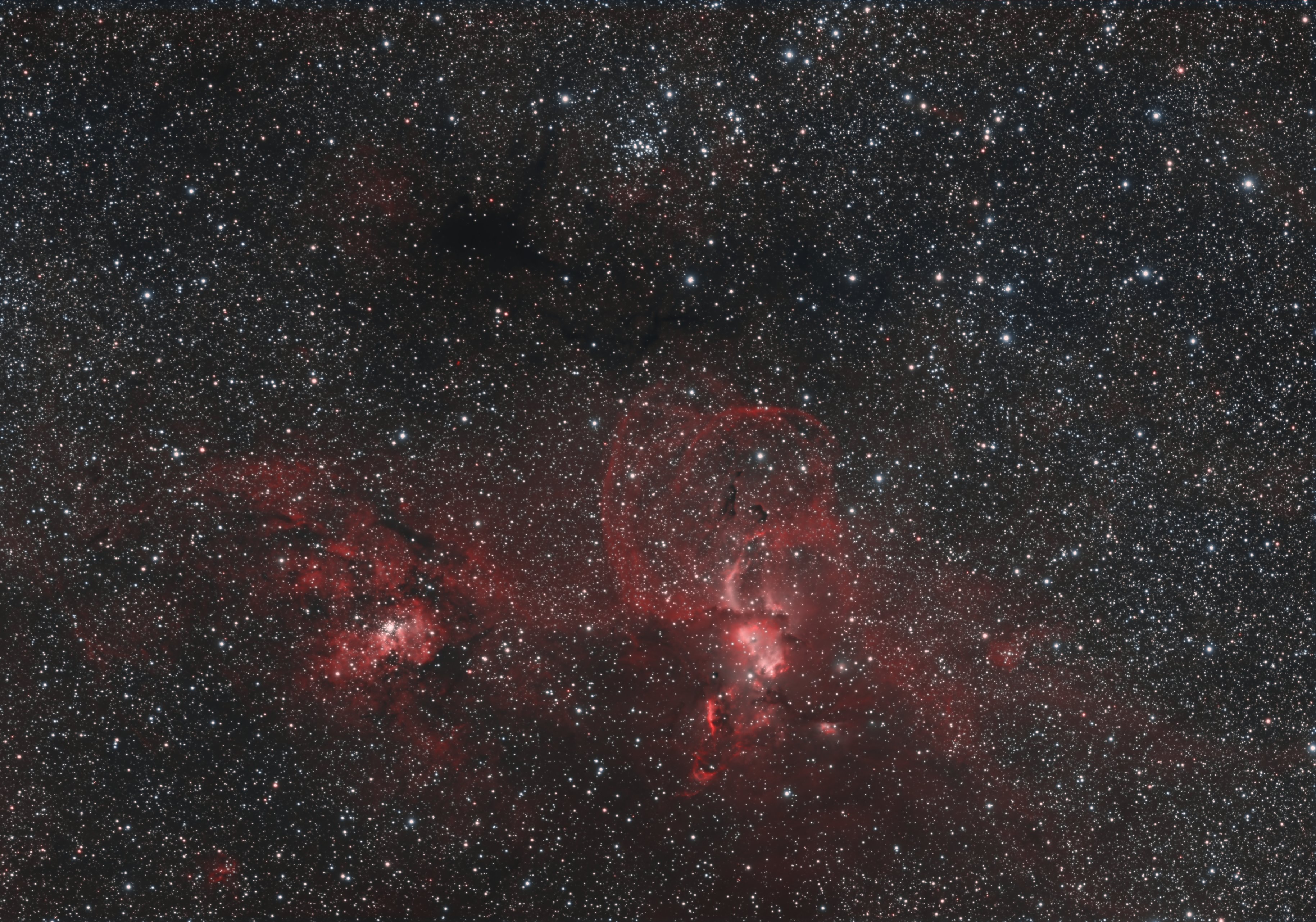 NGC 3576/3586 (Car)
